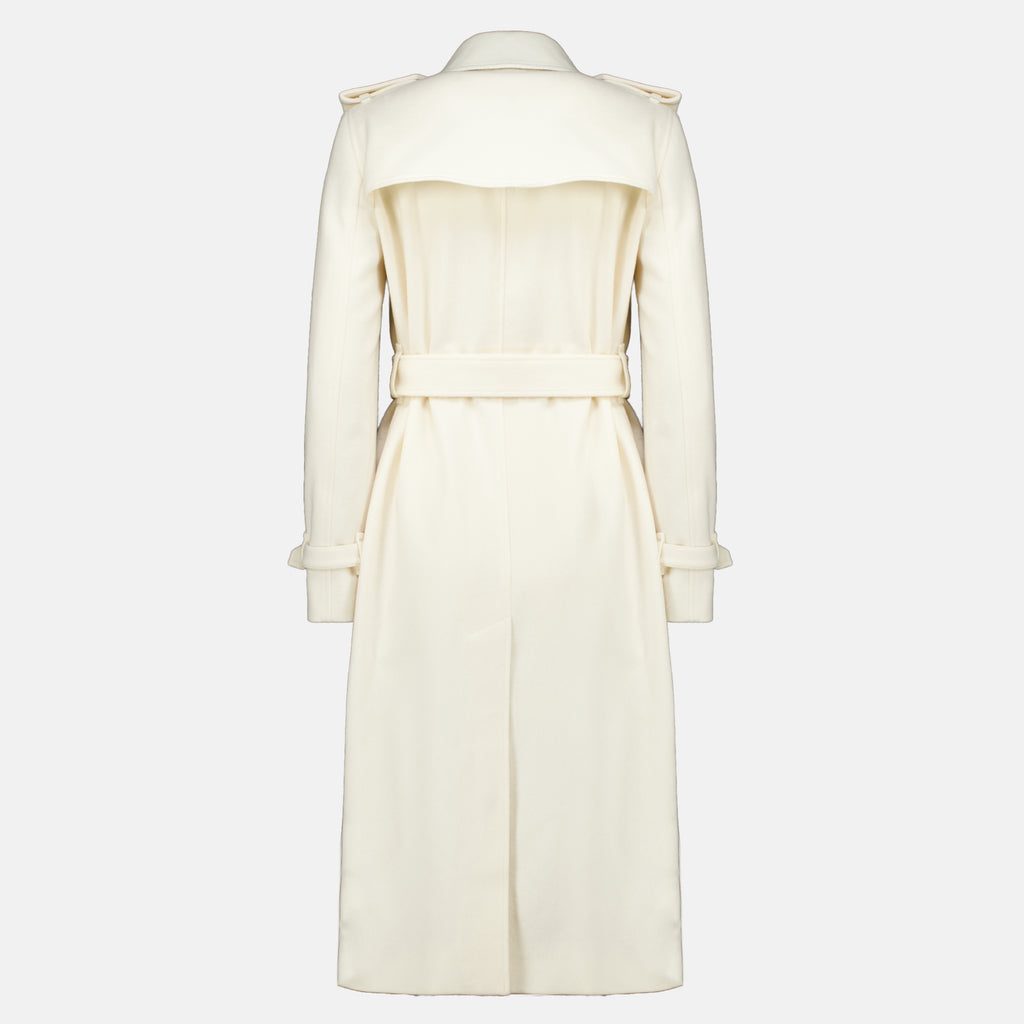 Manteaux 켄싱턴 화이트 트렌치 코트 Burberry Blanc Femme
