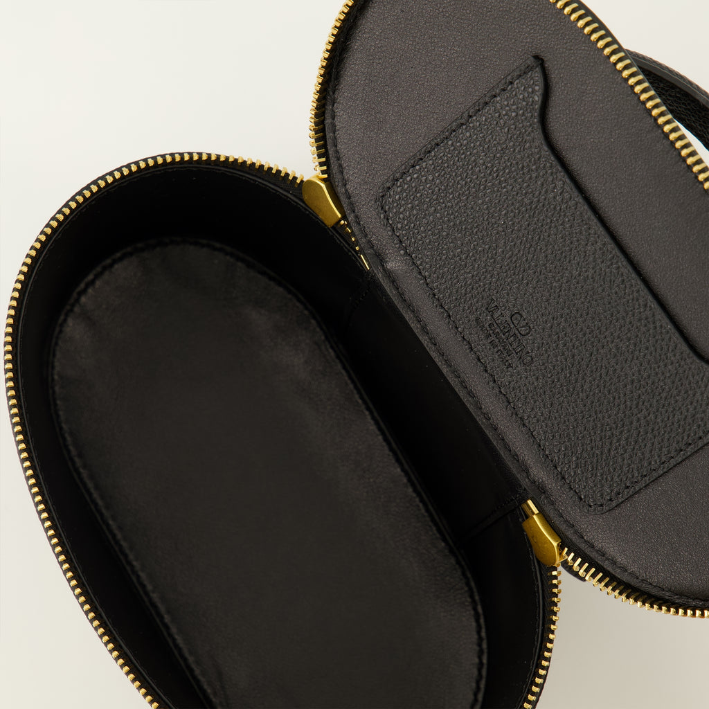 Pochettes Mini sac Vanity Case en cuir noir Valentino Garavani Noir Femme