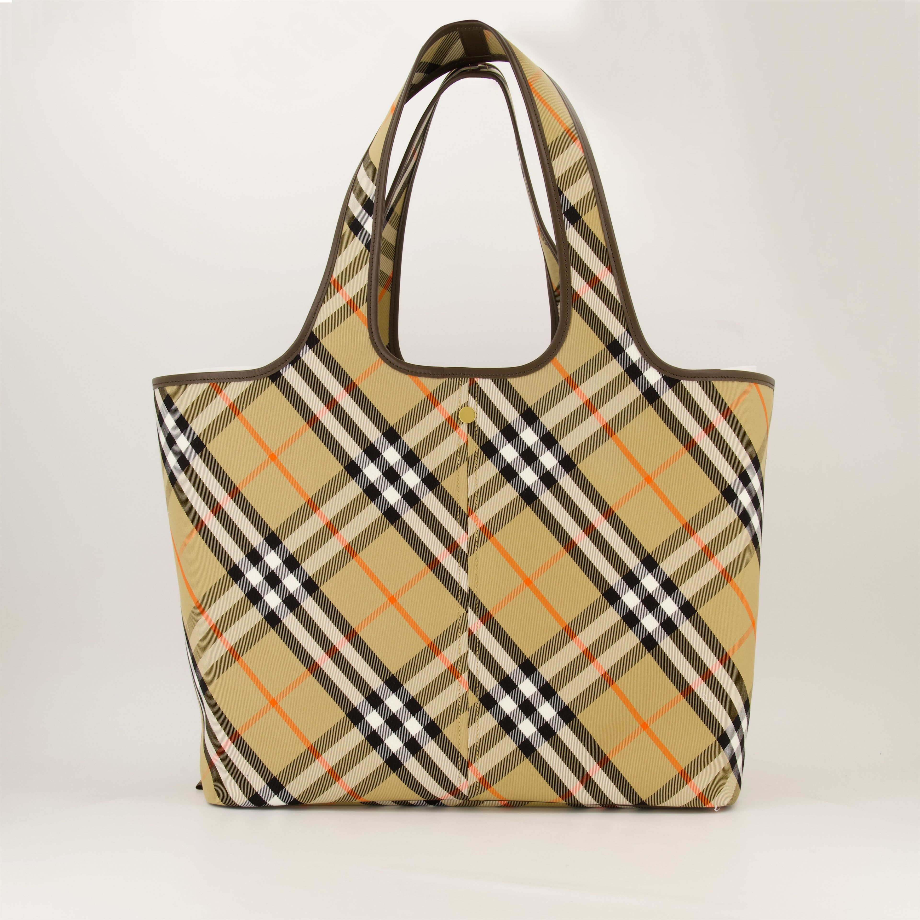 Sacs cabas Sac cabas à carreaux Burberry Beige Femme