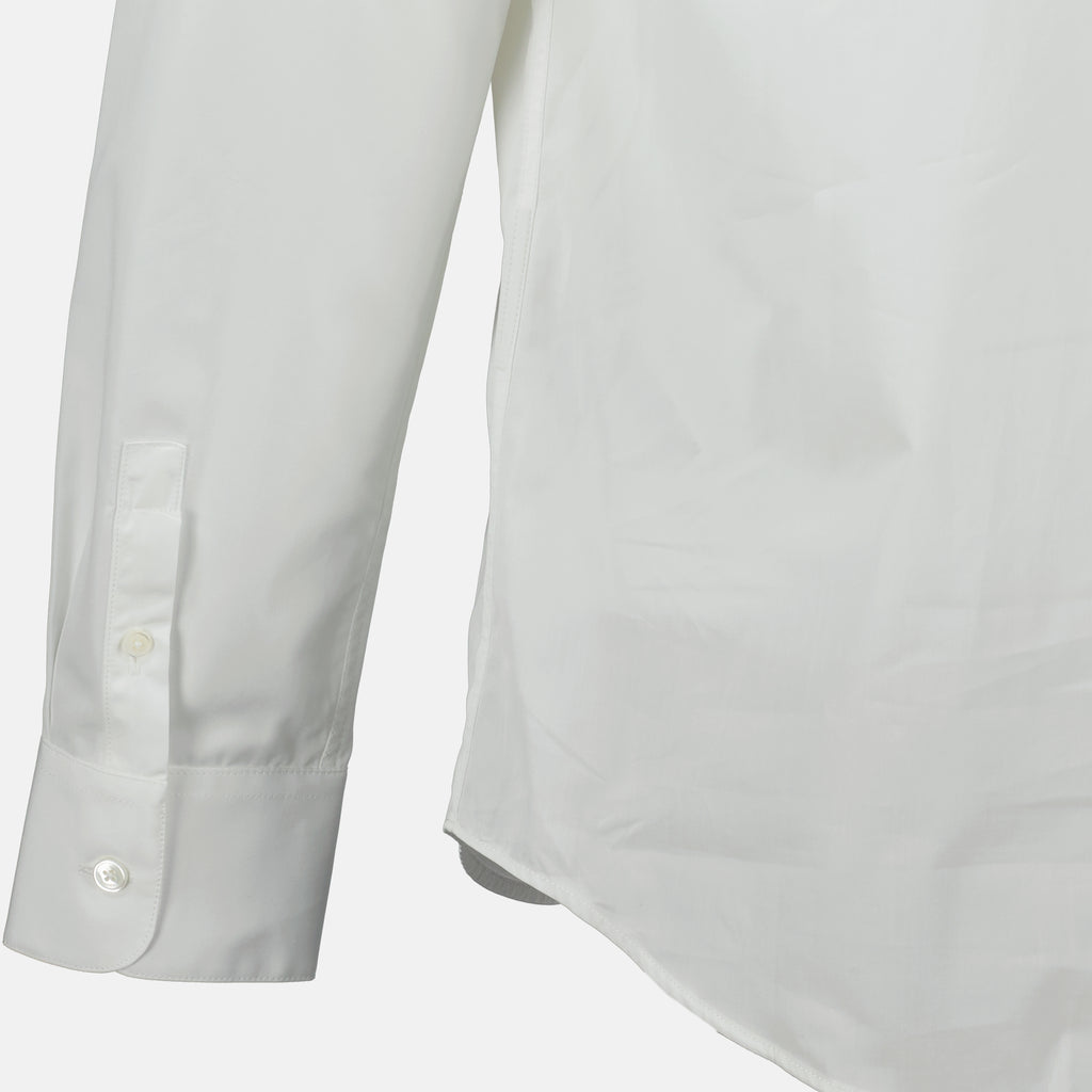 Image of the white Ami heart shirt from the brand Ami PARIS for Men - Autumn-Winter Season 2025 - Detailed View 3