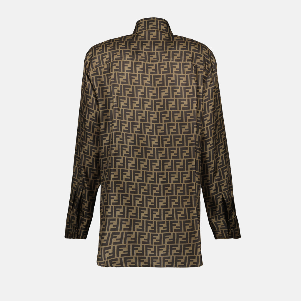 Shirts FF Brown Silk Shirt Fendi Brown Femme