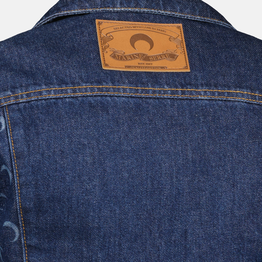 Vestes Giacca in Denim Trucker Blu Scuro Marine Serre Bleu foncé Femme