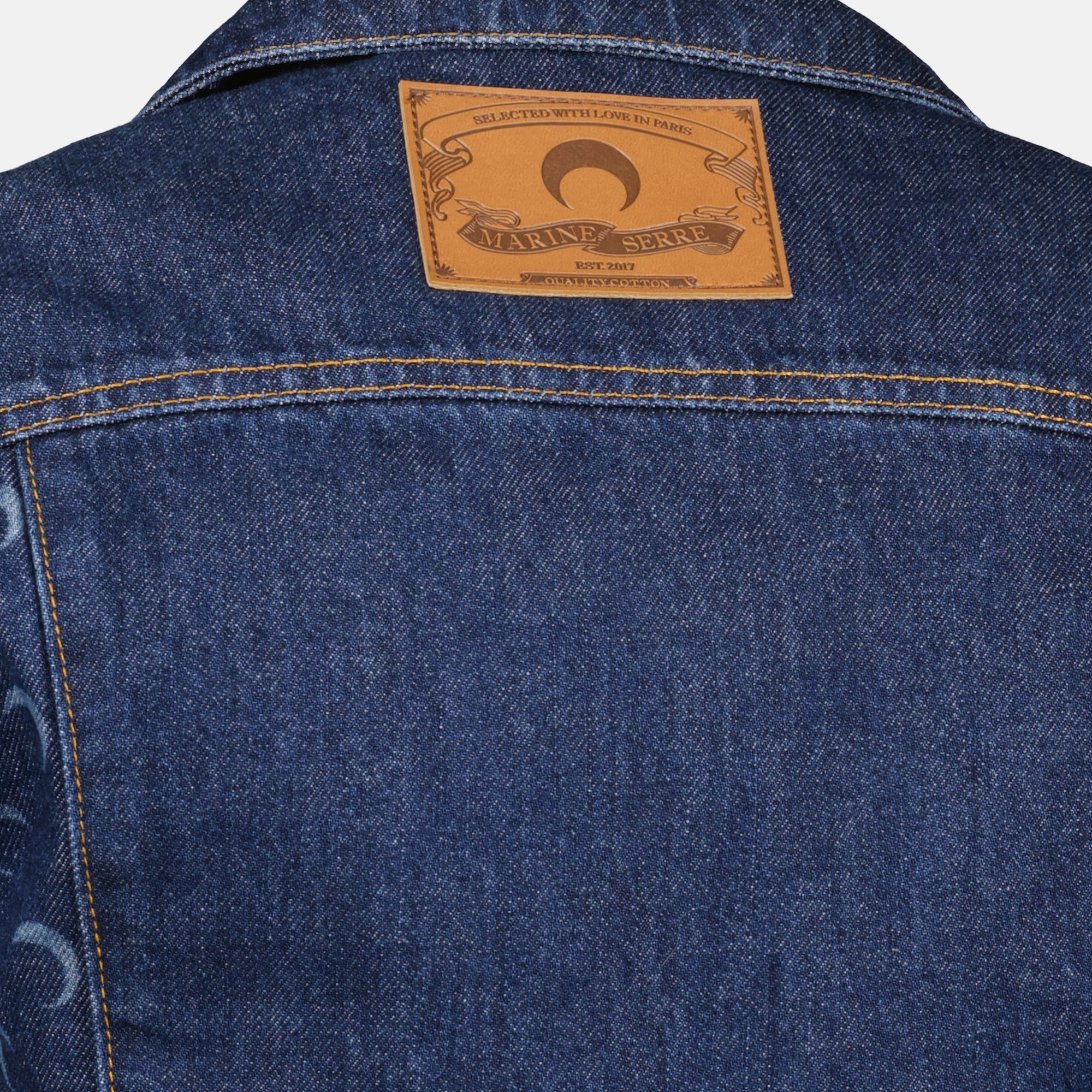Vestes Giacca in Denim Trucker Blu Scuro Marine Serre Bleu foncé Femme