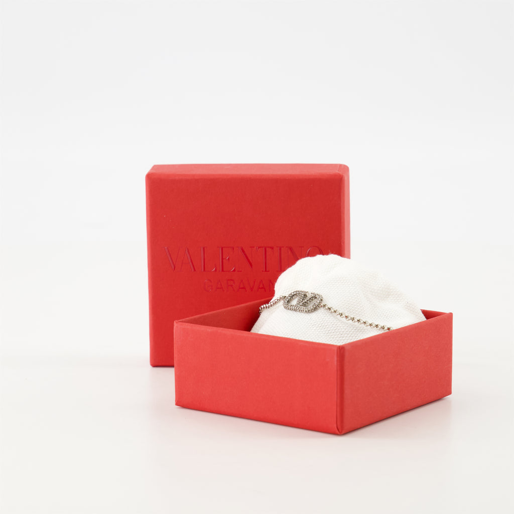 Bijoux Bracelet VLogo en cristaux Valentino Garavani Argenté Femme