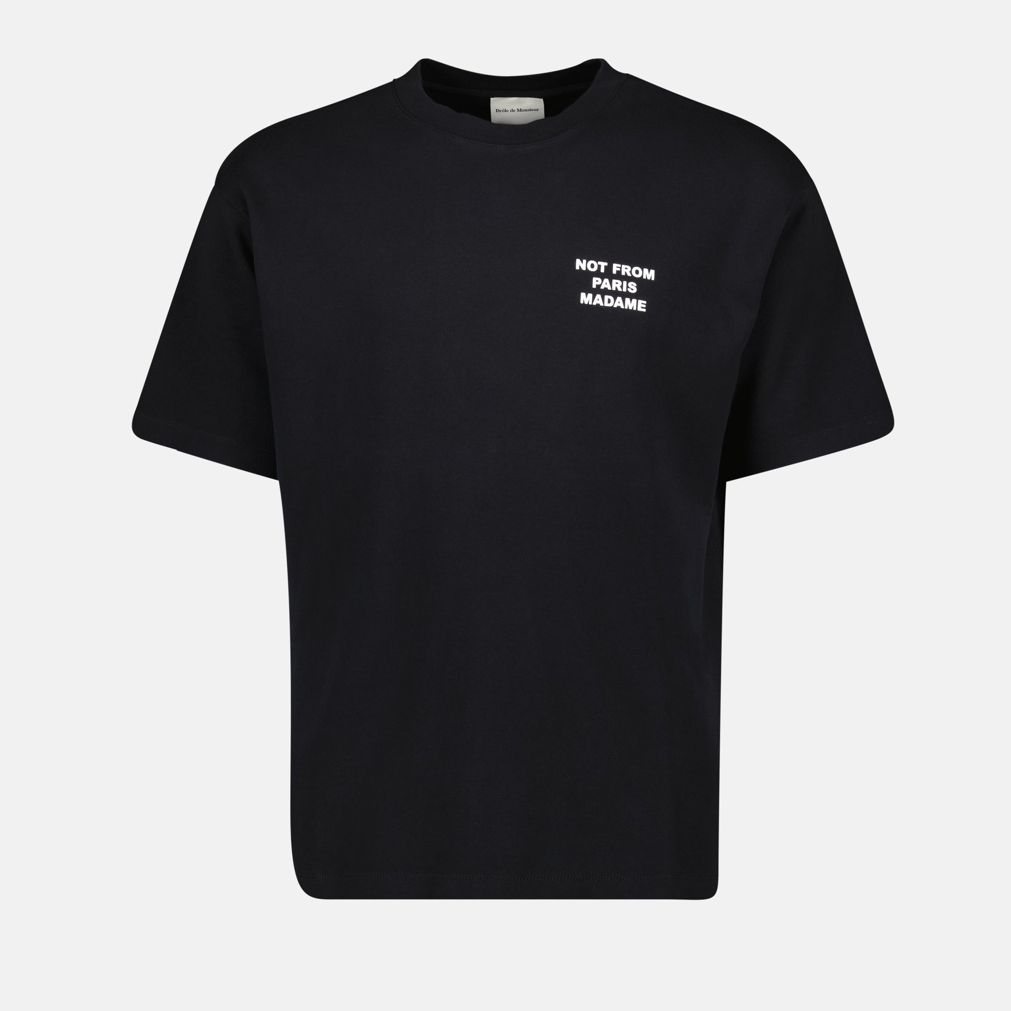 T-shirt T-shirt Nera con Slogan Drole De Monsieur Nero Uomini