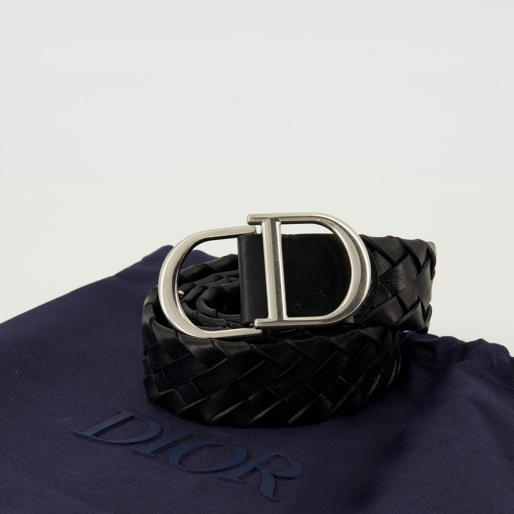 Image de l'article Ceinture CD tréssée noir de la marque Dior pour Homme - Saison Printemps-Été 2026 - Vue détaillée_3