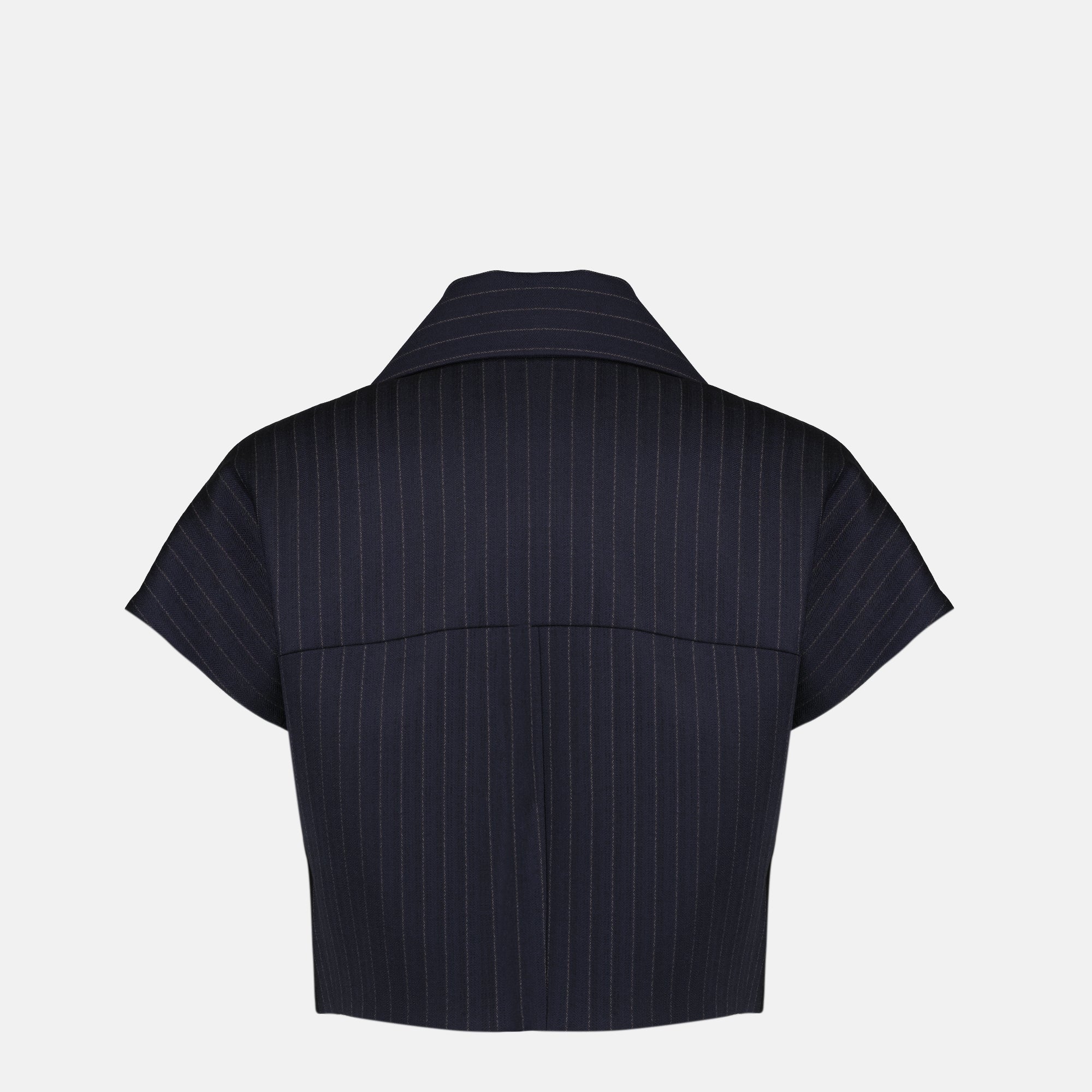 Bild des gestreiften Robin-Crop-Tops der Marke Khaite für Damen - Frühjahr-Sommer 2026 - Rückansicht