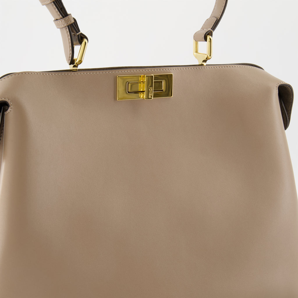 Handbags and shoulder bags Peekaboo Soft Large Bag Fendi Beige Femme