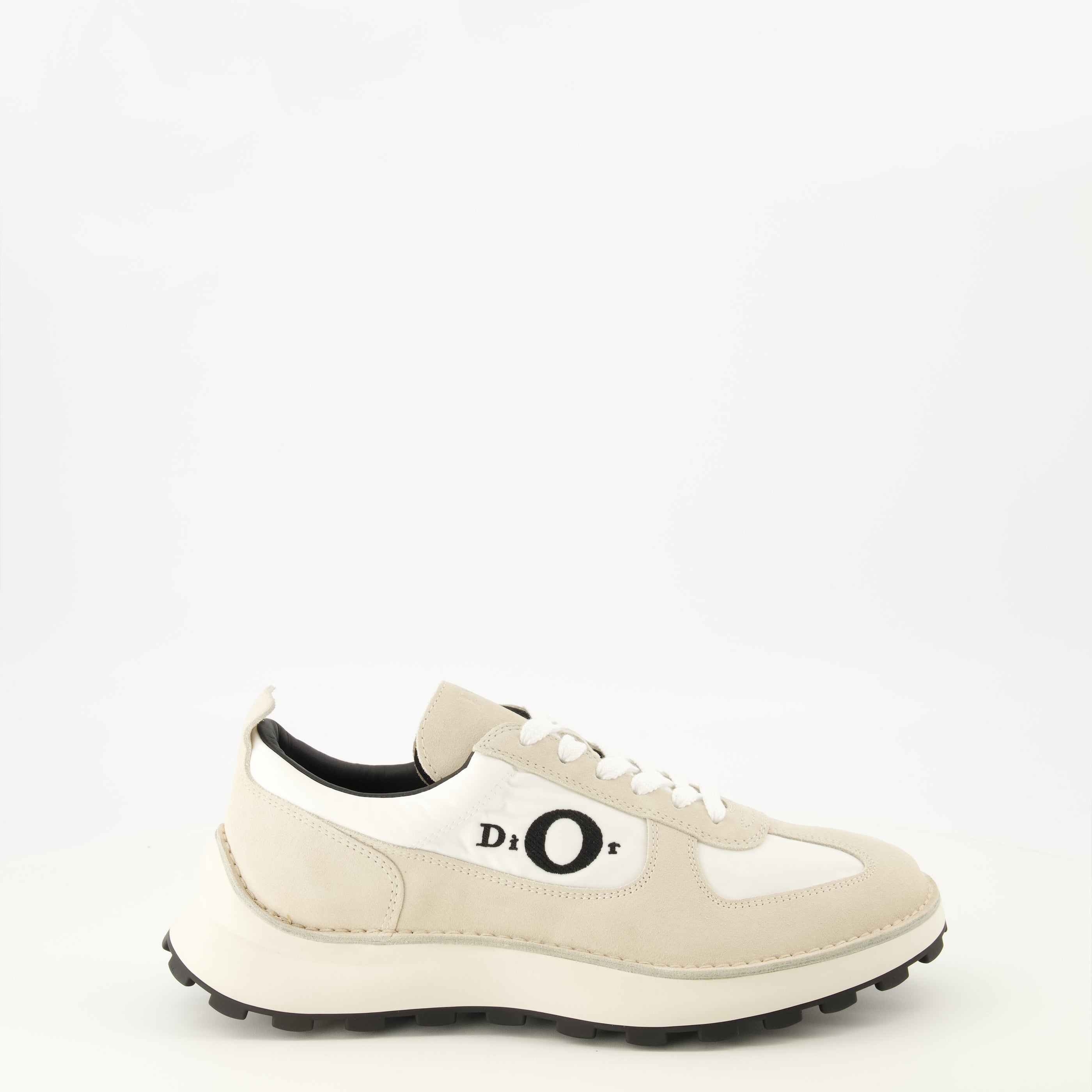 Baskets 디올 스쿼시 베이지 스니커즈 스웨이드 송아지가죽 Dior Blanc Homme