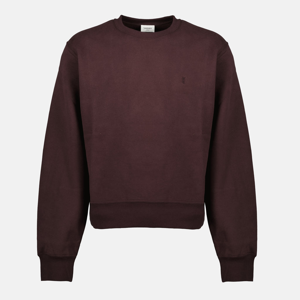 Image of the Cassandre sweatshirt by Saint Laurent for Men - Autumn-Winter 2025 - Front View