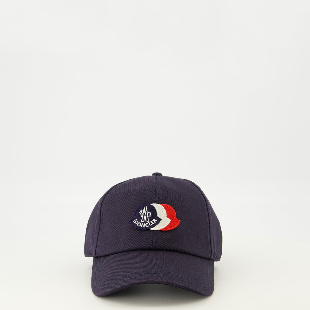 Image of the article Navy blue logo cap by Moncler for men - Spring-Summer 2026 - Front view