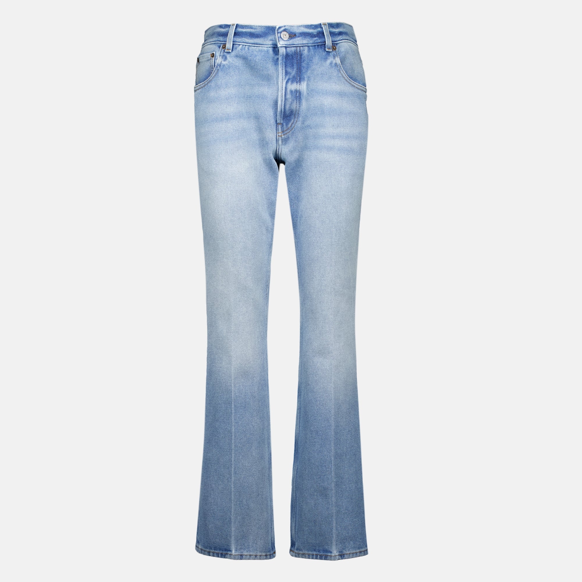 Pantalons Jean en denim bleu Miu Miu Bleu Femme