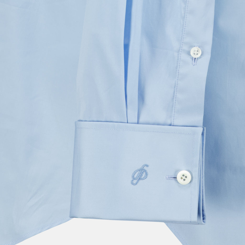Chemises Oversized Blau Popeline Hemd Prada Bleu Femme
