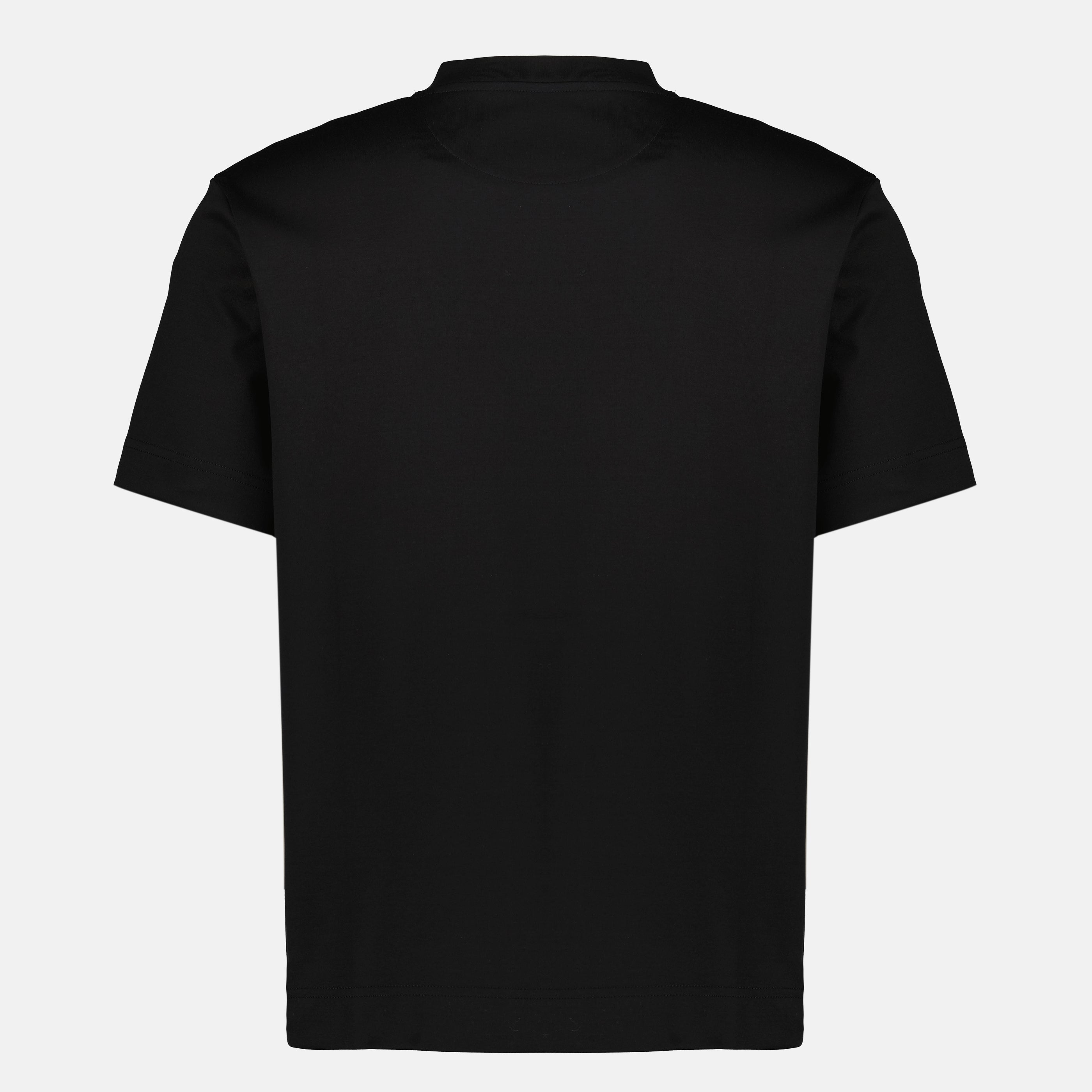T-shirts T-shirt FF en coton noir Fendi Noir Homme