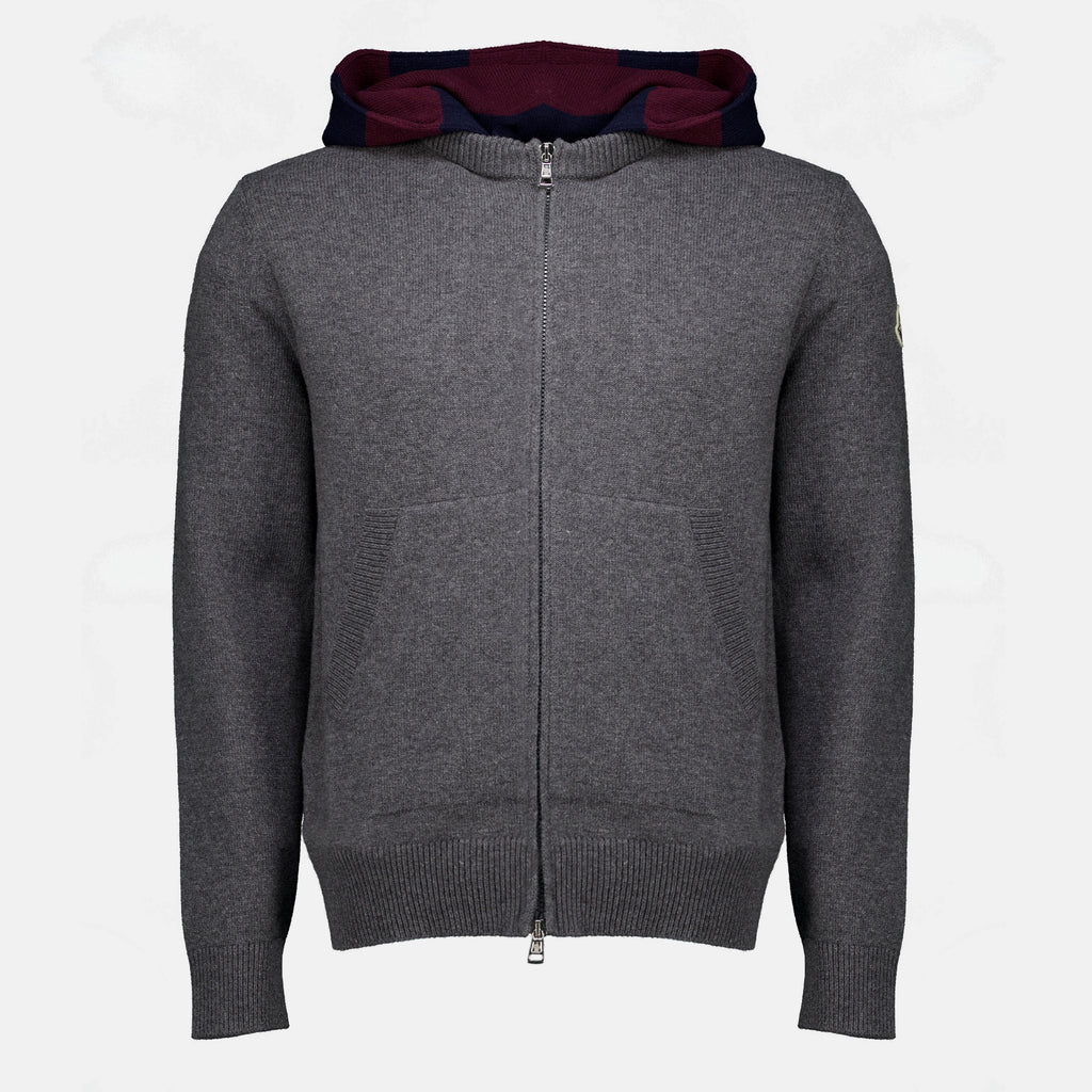 Vestes Cárdigan de lana y cachemire gris Moncler Gris Homme