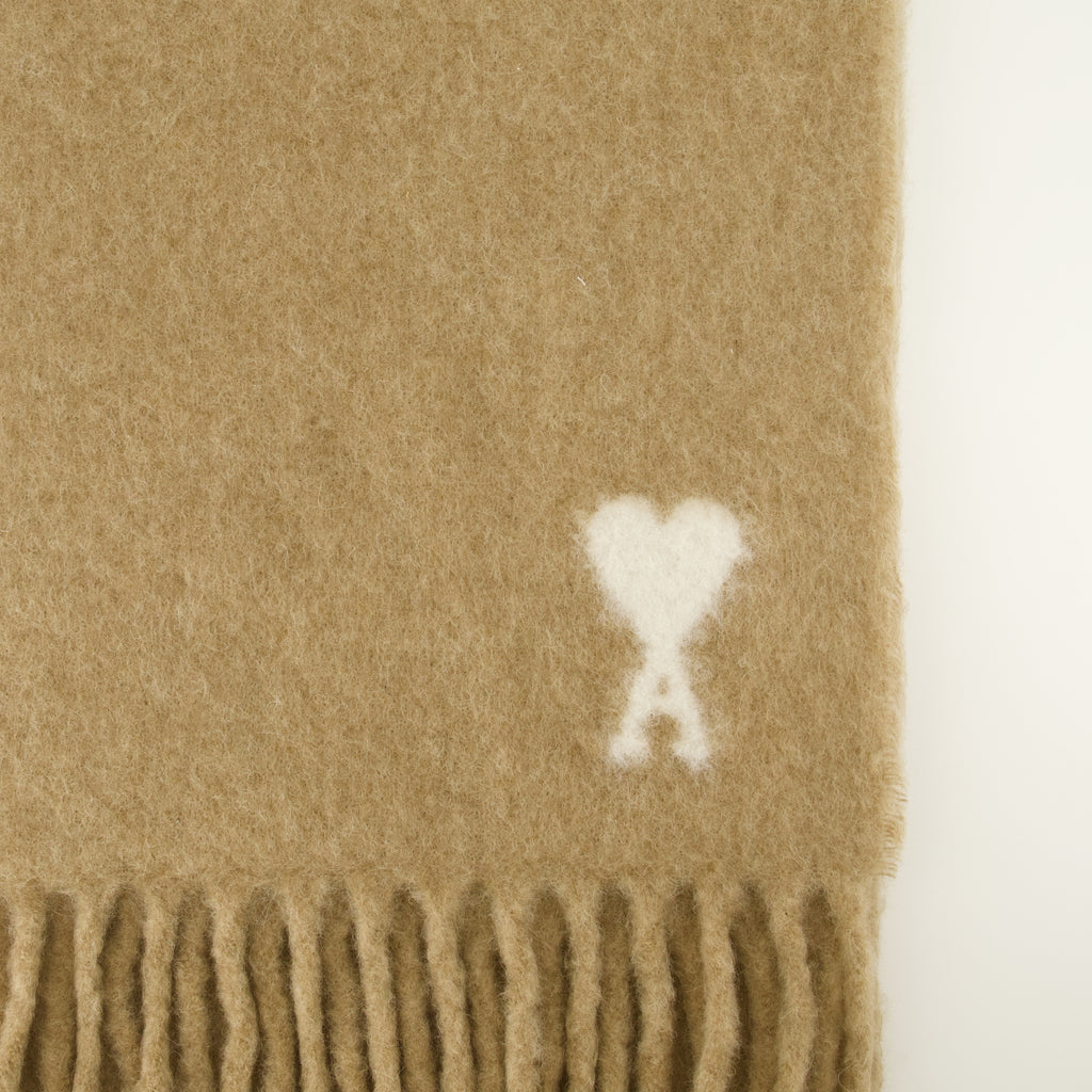 Écharpes, foulards et gants Beige Alpaka Schal Ami PARIS Beige Unisexe