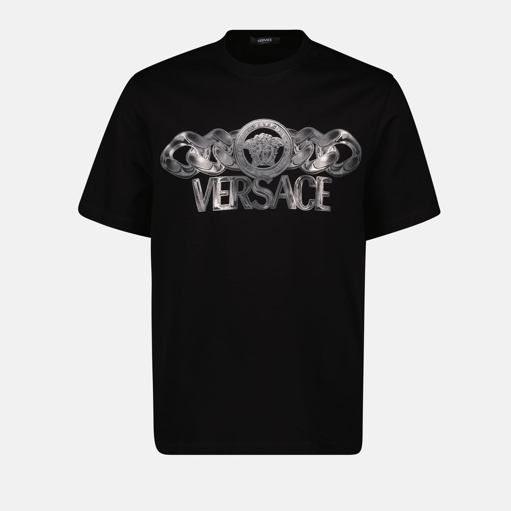 T-shirts T-shirt Medusa On chain Versace Noir Homme