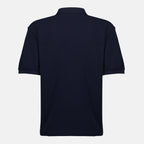 Imagen del polo de algodón piqué azul marino de Miu Miu para Mujer - Temporada Primavera-Verano 2026 - Vista Trasera