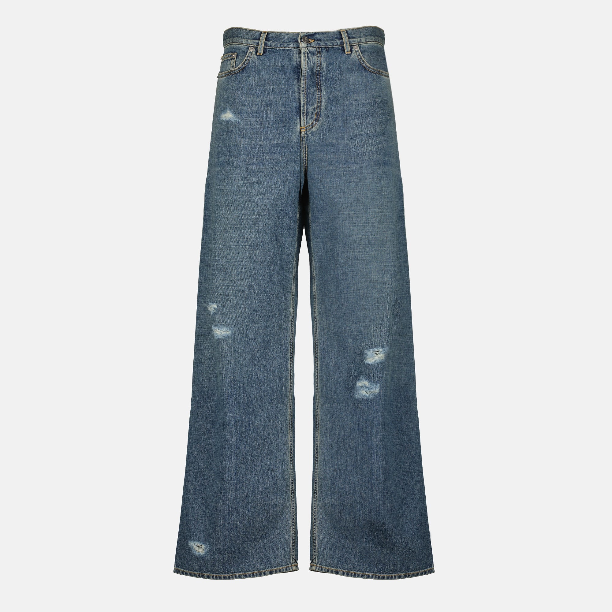 Pantalons 청바지 배기핏 - 블루 Dior Bleu Homme