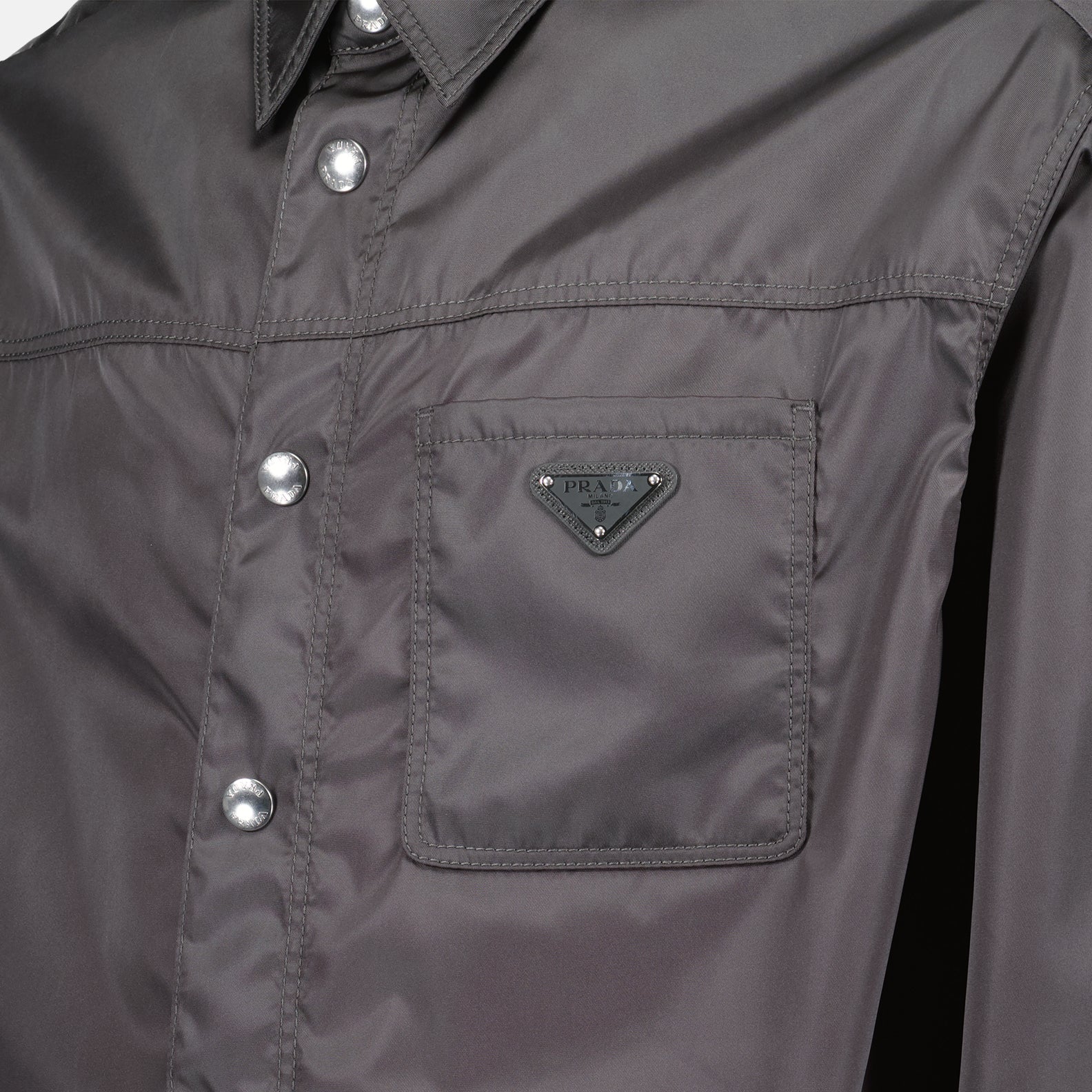 Hemden Chemise en Re-Nylon Prada Grau Homme