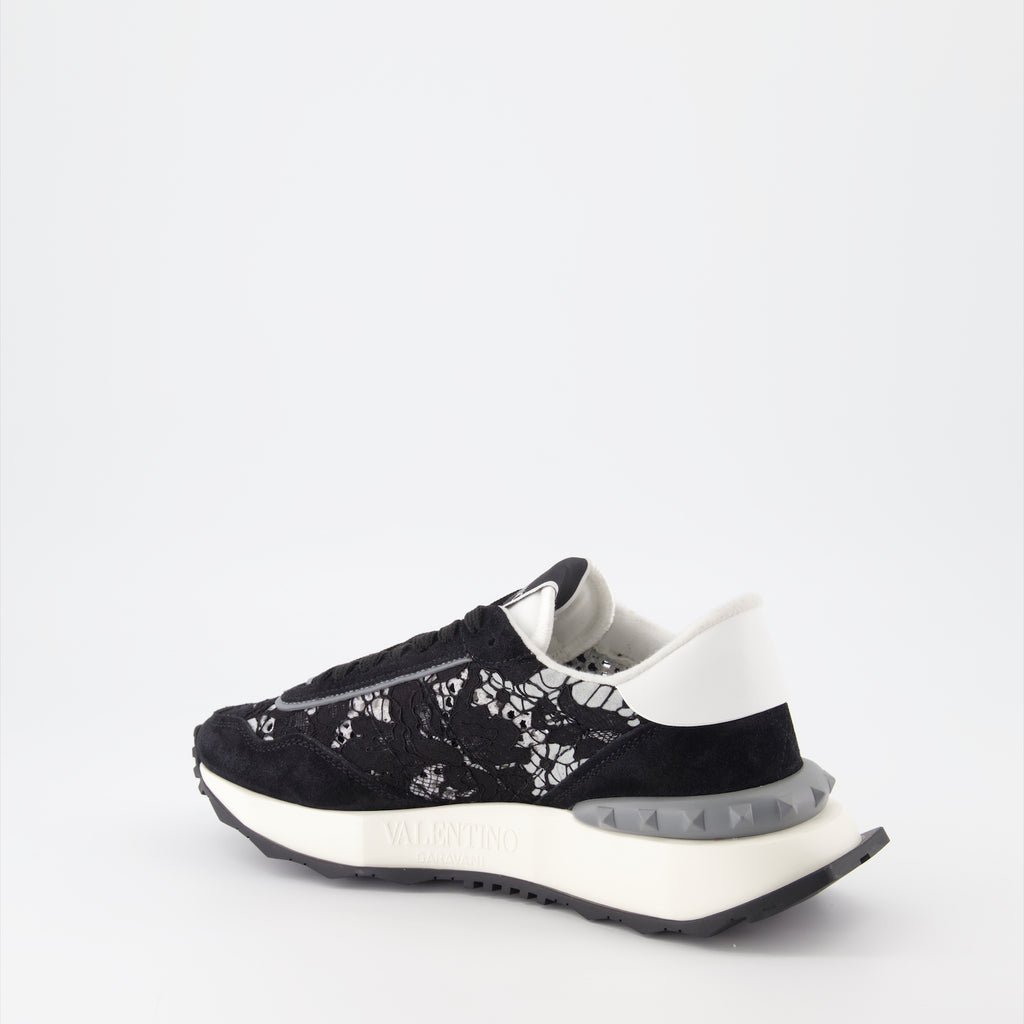 Sneaker Baskets Lace Runner Valentino Garavani Schwarz Femme