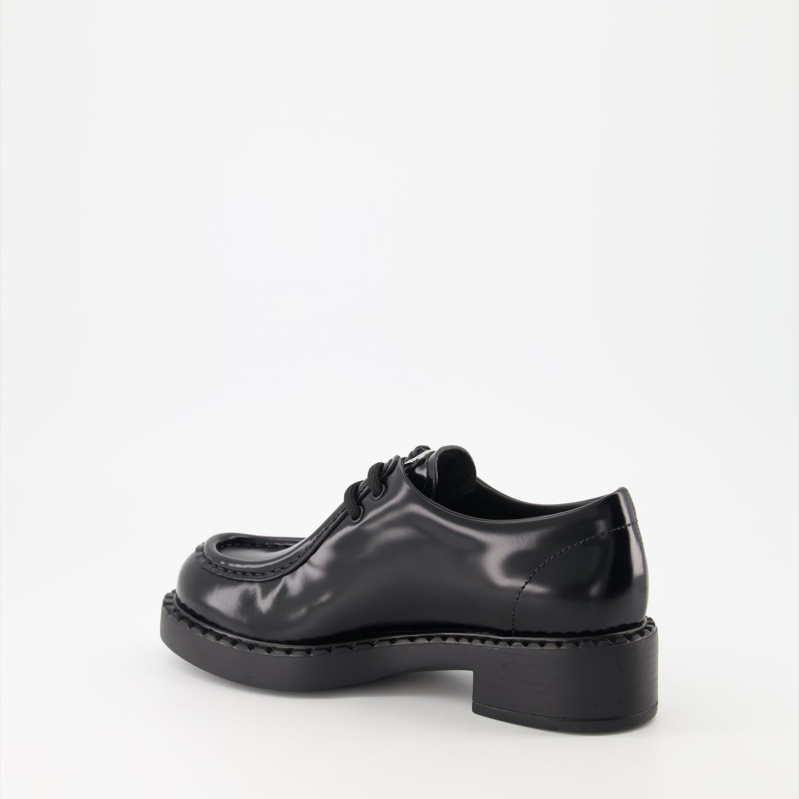 Loafer Mocassins à lacets Prada Schwarz Femme
