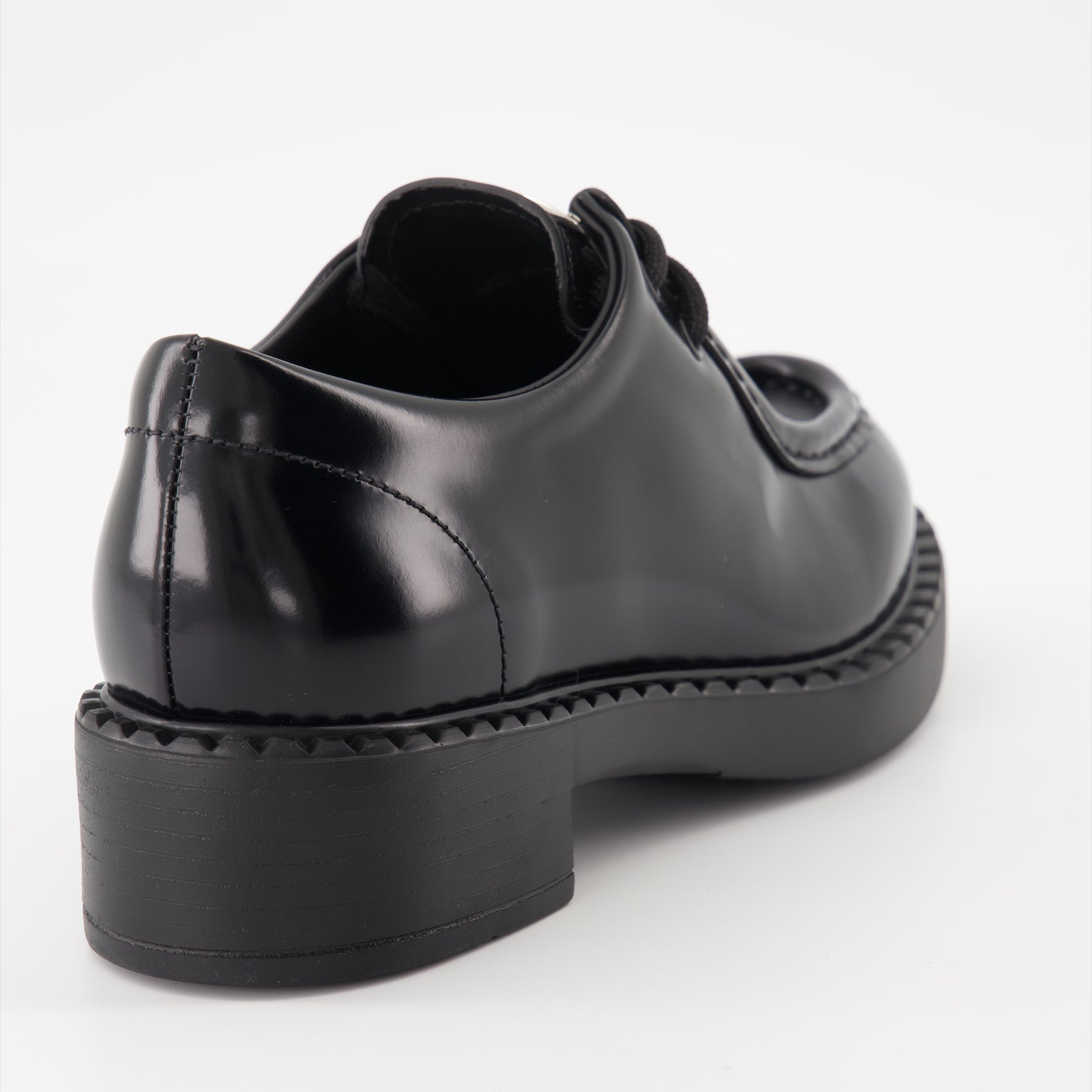 Loafer Mocassins à lacets Prada Schwarz Femme