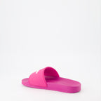 Open shoes Logo slides Palm Angels Pink Women