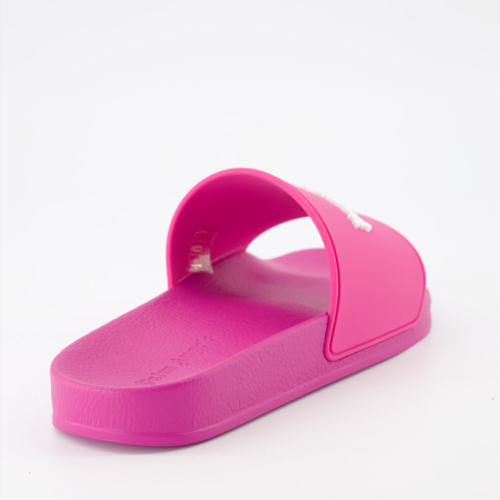 Open shoes Logo slides Palm Angels Pink Women