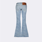 Pantaloni Jeans Bootcut Palm Angels Blu Femme