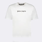 T-shirts T-shirt à logo Palm Angels Blanc Homme