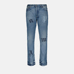 Pantalons Jean patches Palm Angels Bleu Homme