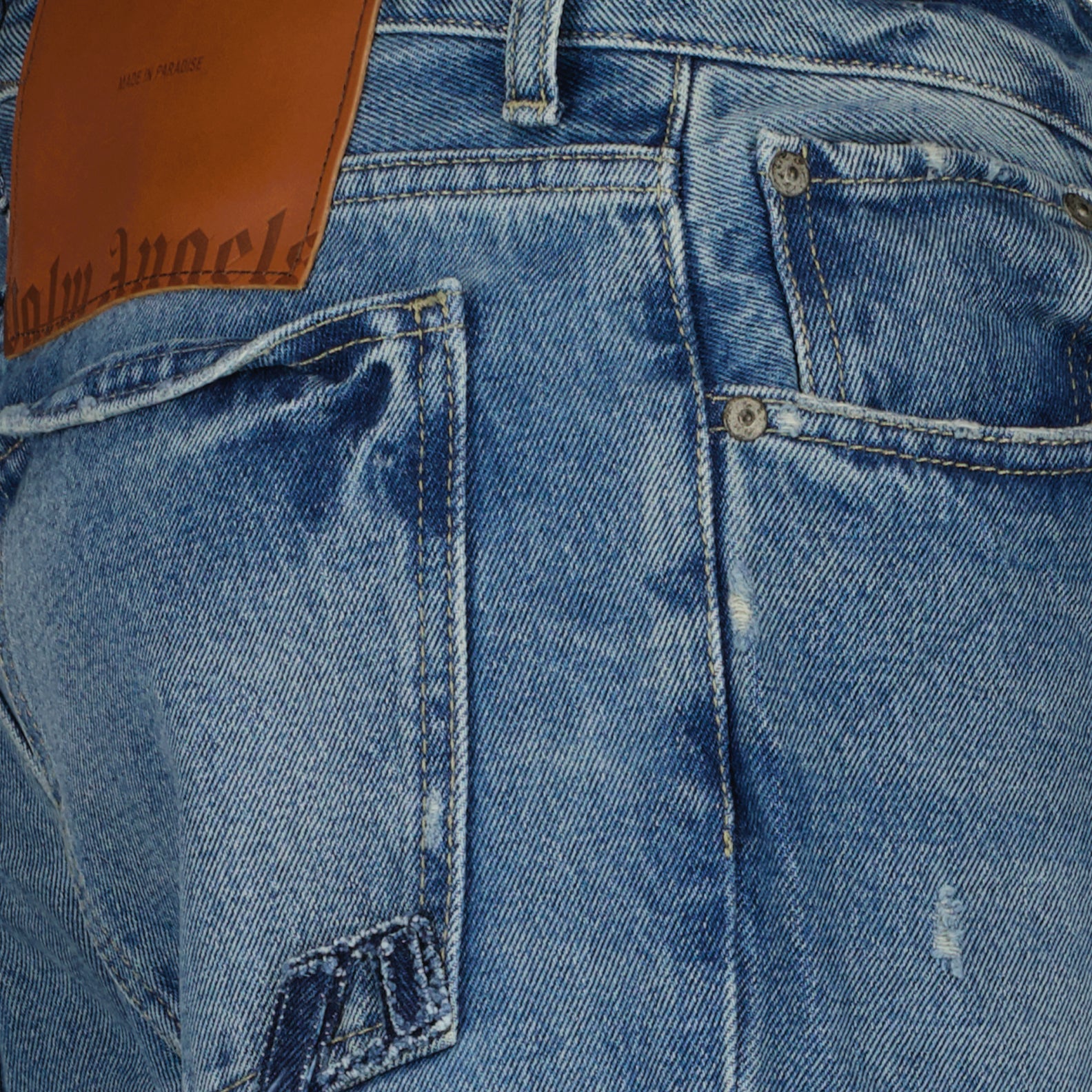 Pantalons Jean patches Palm Angels Bleu Homme