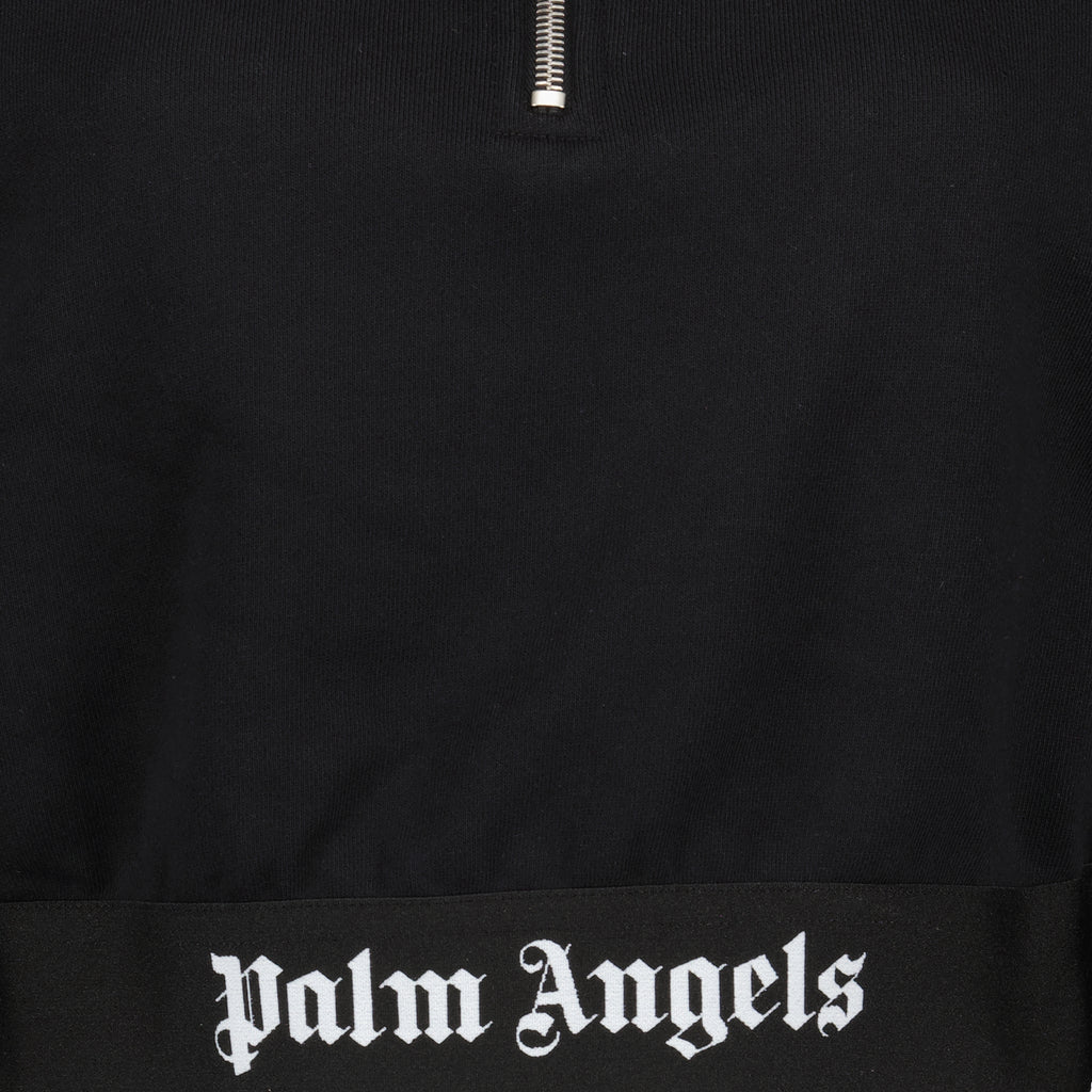 Felpe Sweat à capuche crop Palm Angels Nero Femme