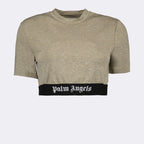 Tops T-Shirt Crop Palm Angels Ouro Femme