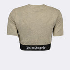 Tops T-Shirt Crop Palm Angels Ouro Femme