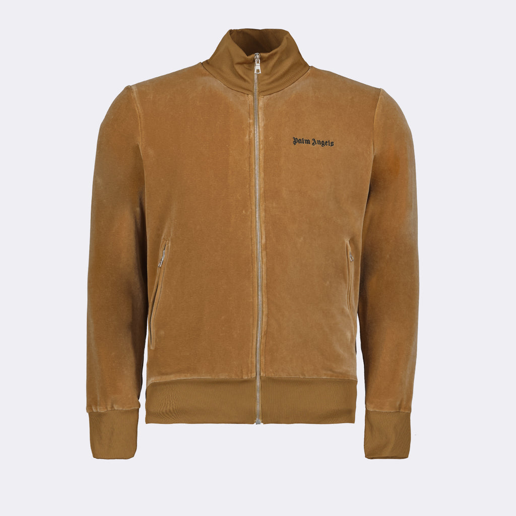 재킷 Veste Track en velours Palm Angels 갈색 Homme