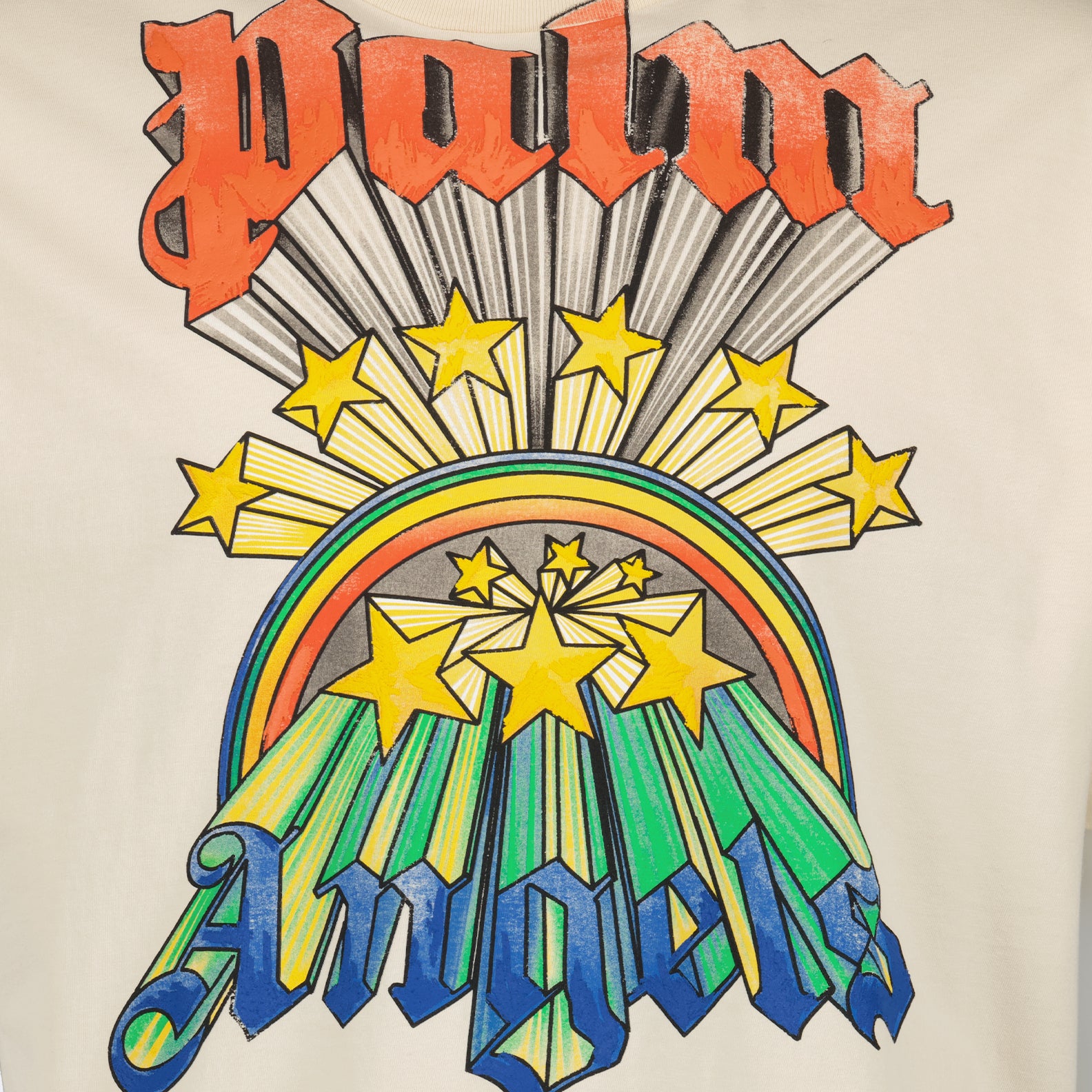 T-shirts Rainbow T-shirt Palm Angels Beige Man