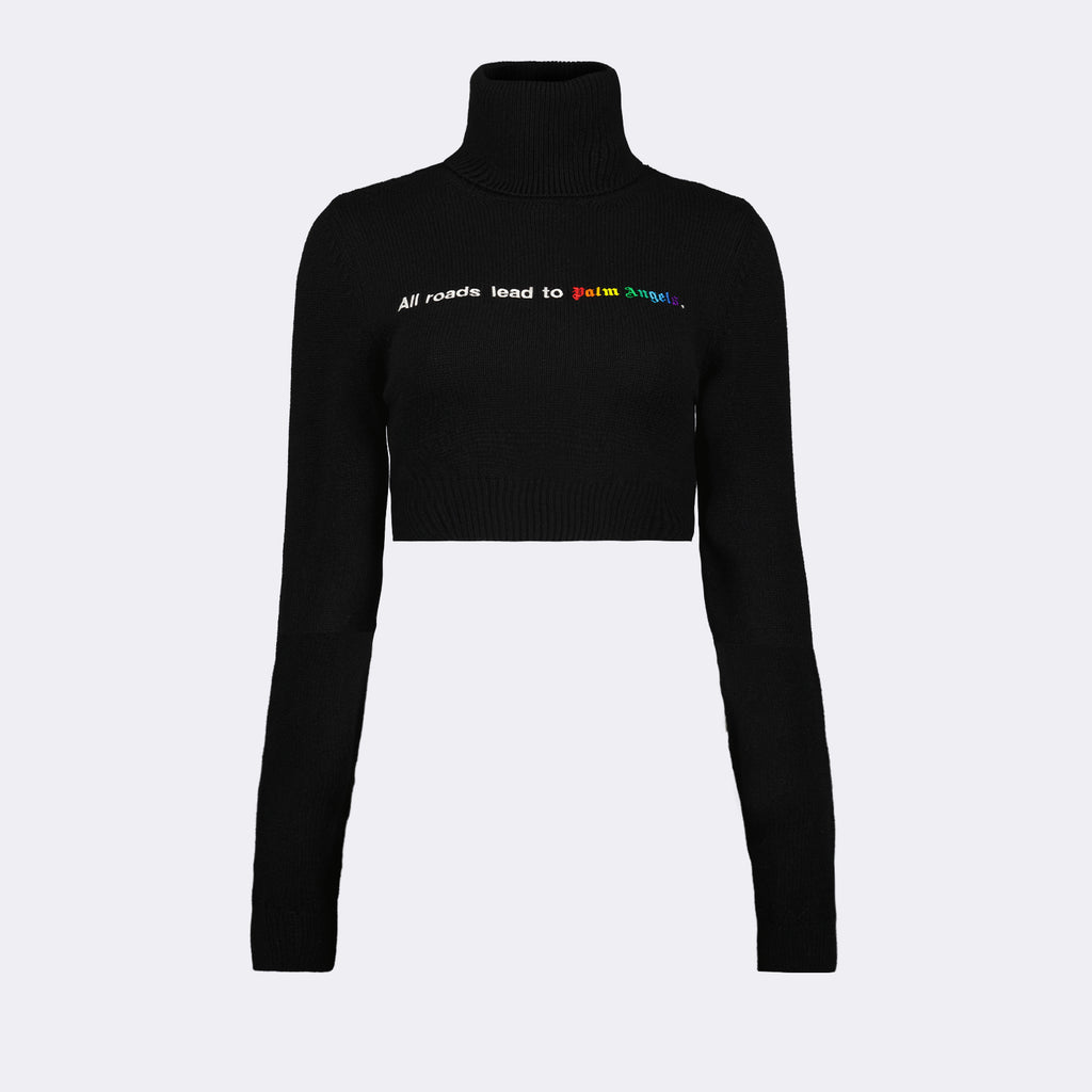 Maglieria Maglione Corto Palm Angels Nero Femme