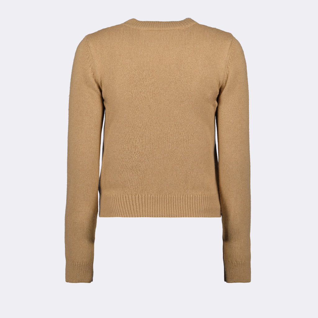 Maglieria Maglione con Logo Palm Angels Marrone Femme