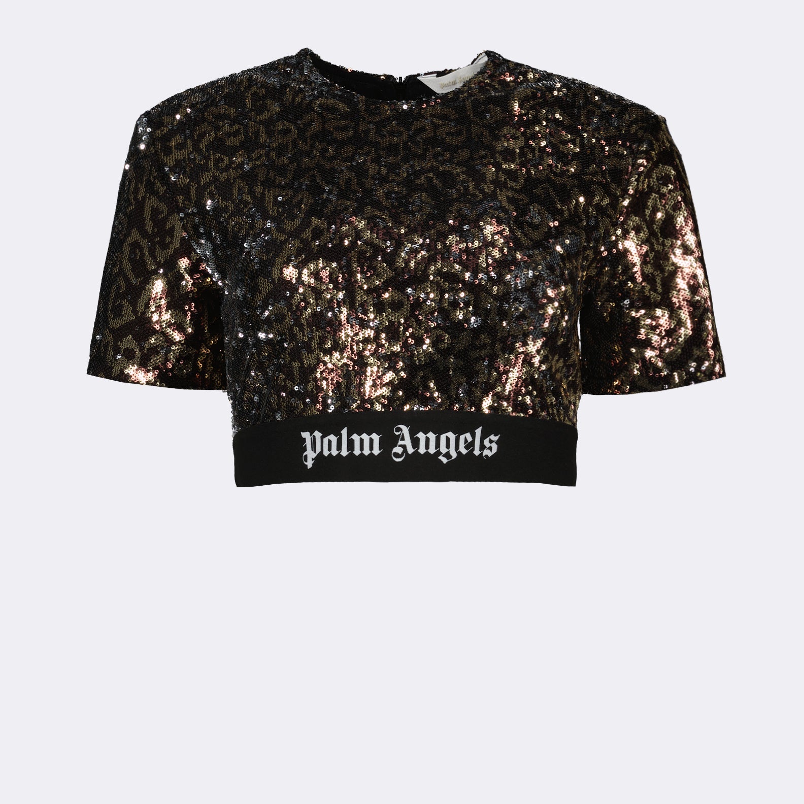 T-shirts Top à sequins Palm Angels Marron Femme