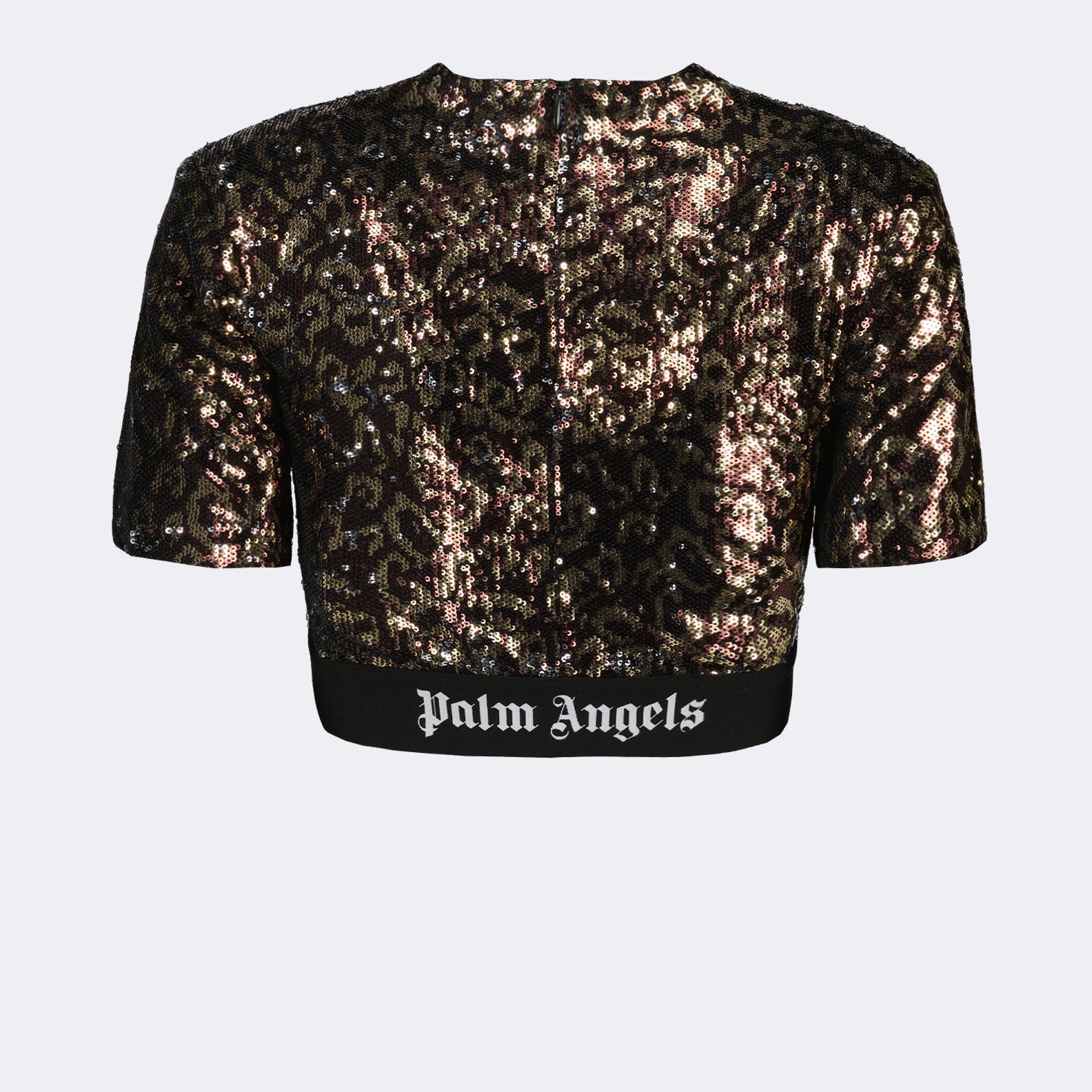 T-shirts Top à sequins Palm Angels Marron Femme