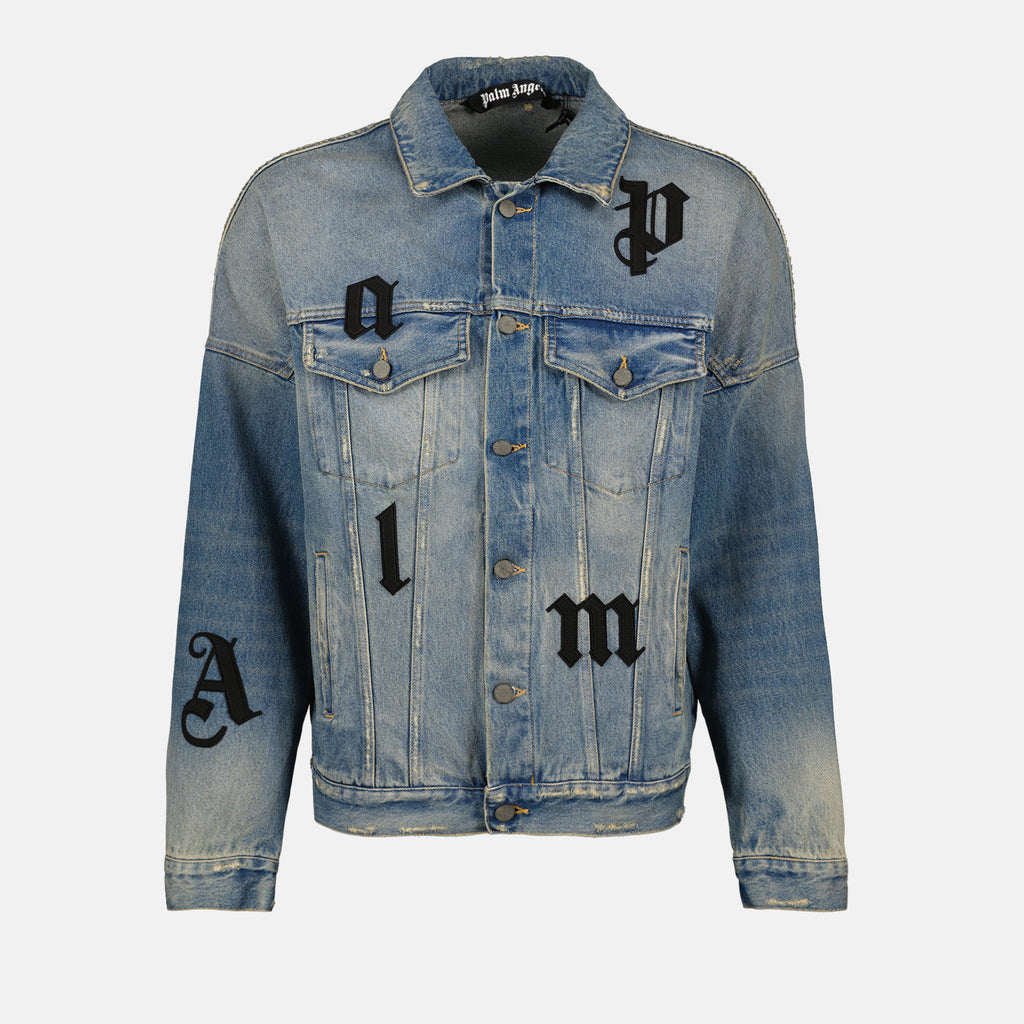 Vestes Veste en jean à patchs Palm Angels Bleu Homme