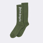 언더웨어 및 홈웨어 Chaussettes à logo Palm Angels 녹색 Homme