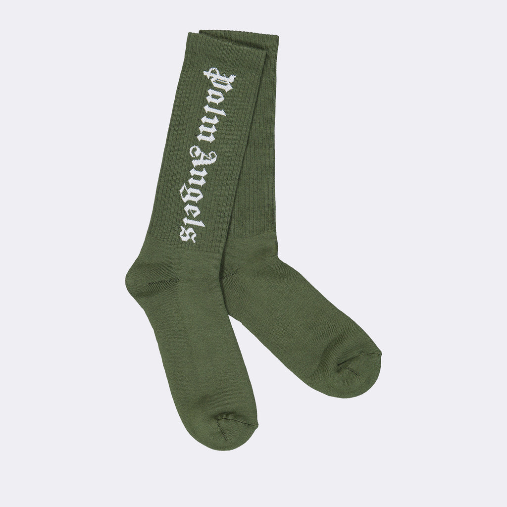 언더웨어 및 홈웨어 Chaussettes à logo Palm Angels 녹색 Homme