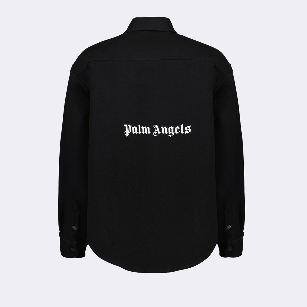 Chemises Chemise en laine Palm Angels Noir Homme