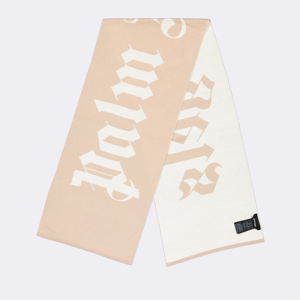 Scarves and gloves Logo scarf Palm Angels Beige Man