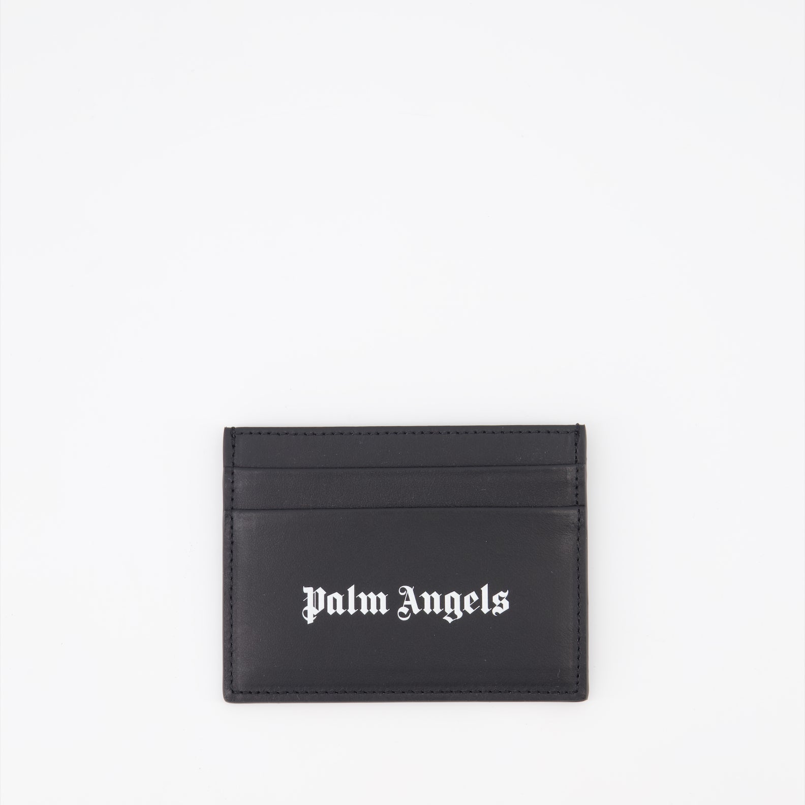 Piccola pelletteria Porte-cartes à logo Palm Angels Nero Homme