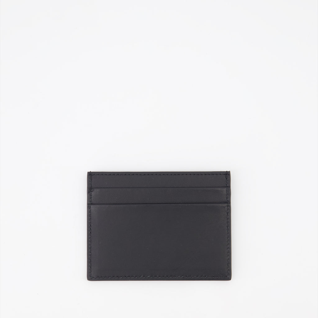 Pequenos artigos de couro Porte-cartes à logo Palm Angels Preto Homme