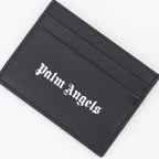 Pequenos artigos de couro Porte-cartes à logo Palm Angels Preto Homme